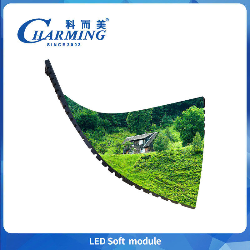 ماژول های LED نرم داخلی با عملکرد بالا P2.5 800cd / m2 ماژول LED کامل رنگ IP40 ماژول صفحه نمایش انعطاف پذیر LED برای مرکز خرید