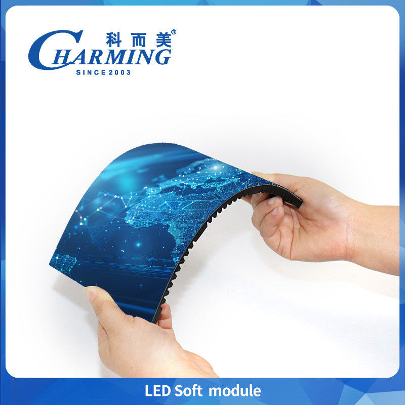 جذاب P1.86 / P2 / P2.5 / P3 / P3.076/ P4 نرخ تجدید بالا صفحه نمایش داخلی LED ماژول های مغناطیسی نرم پشتیبانی اسپیرال و موج و صفحه نمایش نوار