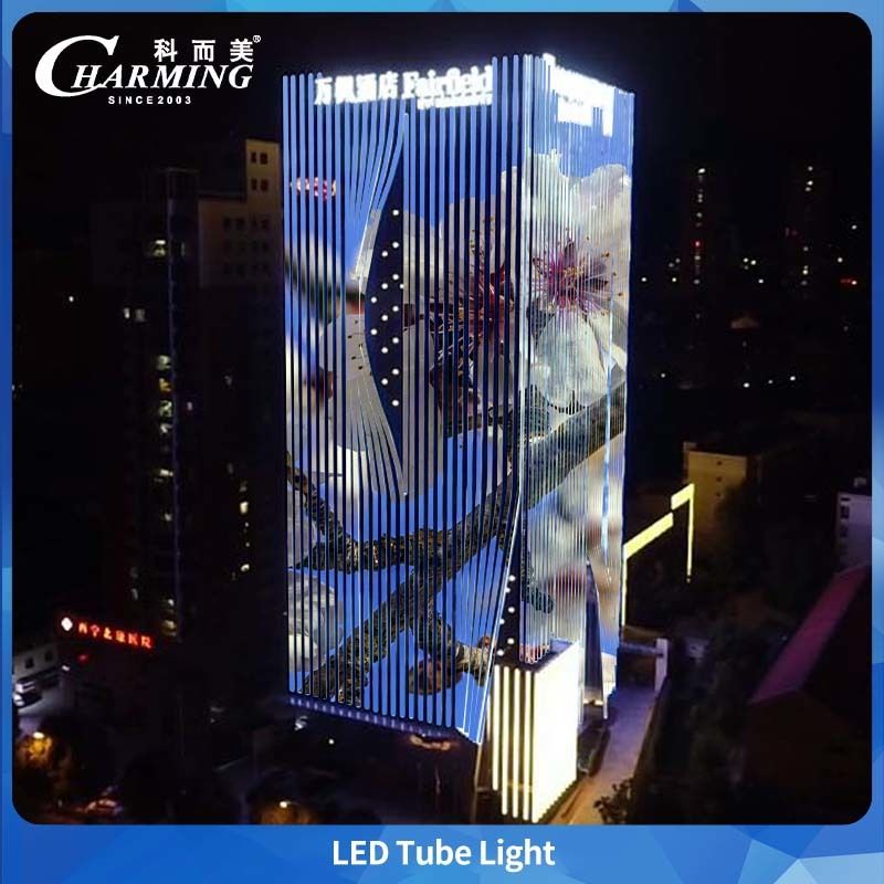 چراغ لوله ای LED RGBW DMX از جنس آلیاژ آلومینیوم U30 + PC برای پل در فضای باز