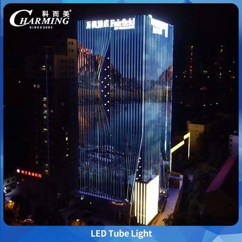 پوشش PC SMD5050 IP65 چراغ لوله LED برای تبلیغات ساختمان های بزرگ در فضای باز