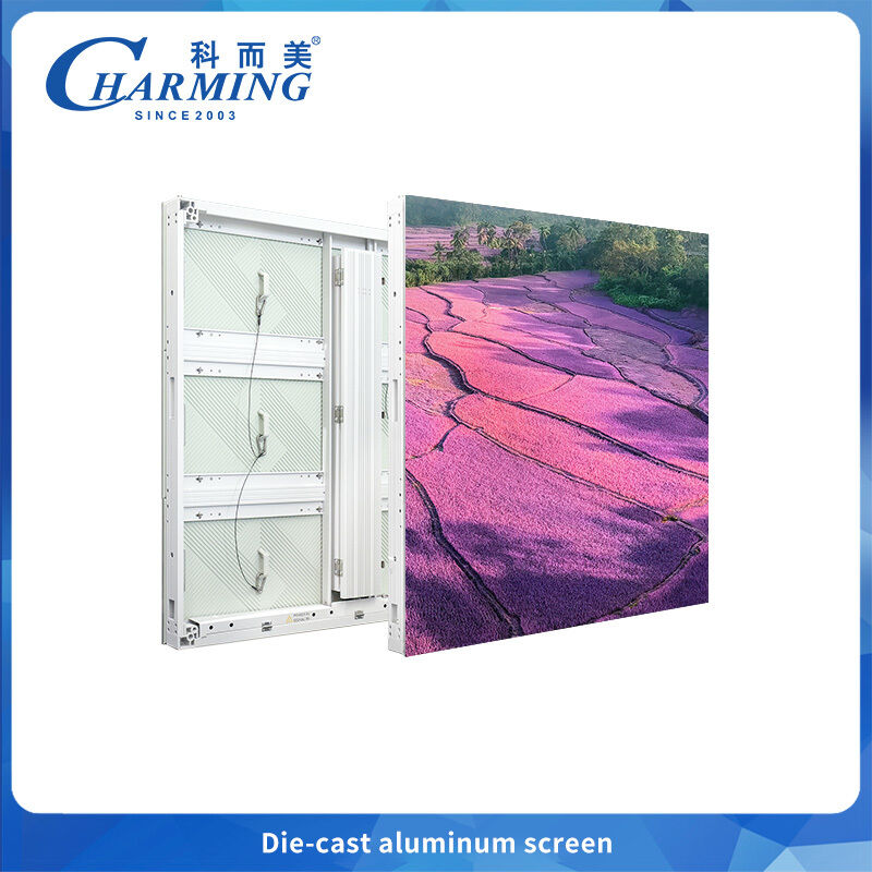 P6.66 صفحه نمایش LED آلومینیوم رقیق شده با کنتراست بالا، 90° Arc Splicing، IP65 برای رسانه های بیرونی و رویدادها