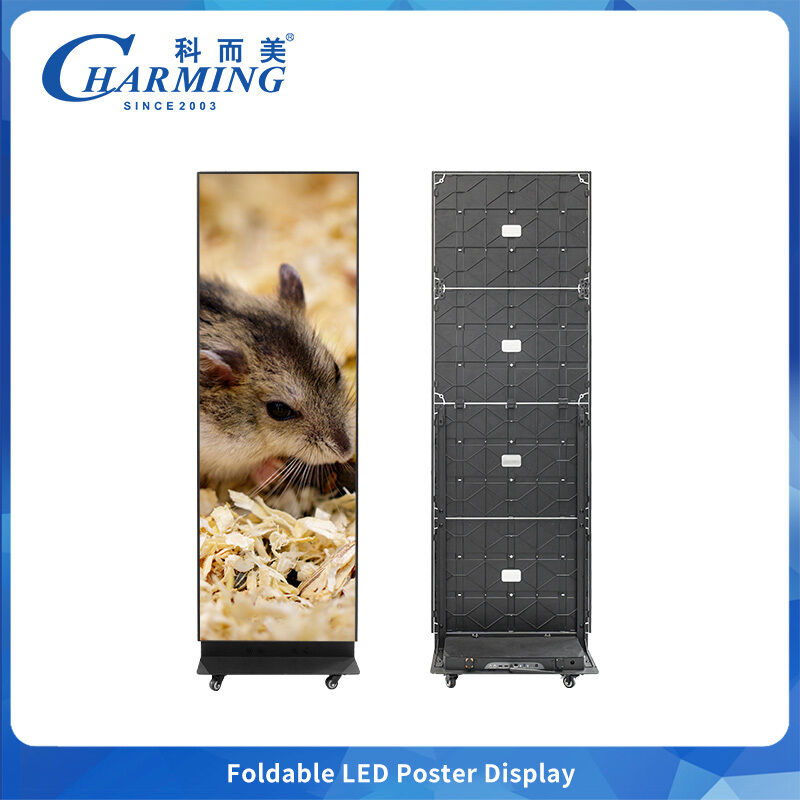 High Refresh Rate Foldable LED Poster Screen with GOB Technology and Intelligent Mobile Control for Outdoor Video Walls