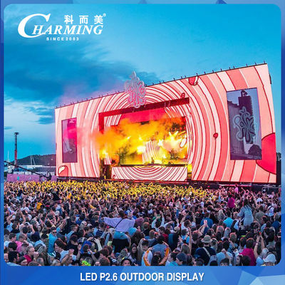 صفحه نمایش LED 4K P2.6 اجاره صحنه در فضای باز صفحه نمایش دیواری ویدئو LED