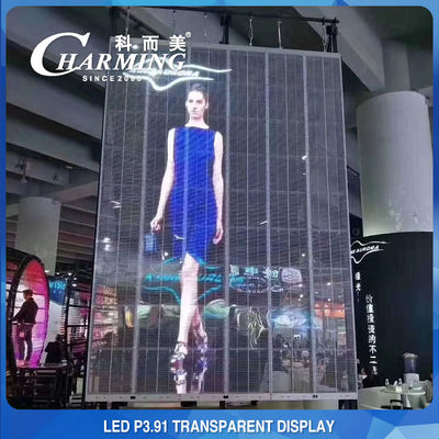 کابینت صفحه نمایش LED شفاف تمام رنگی 1000X500mm P3.91