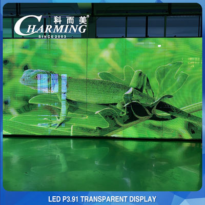 Indoor IP45 Club Transparent Video Wall Video اجاره 3D P3.91 عملی