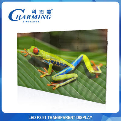 اجاره صفحه نمایش ویدیویی شفاف 4k ضد آب P3.91 5000Cd/M2 در فضای باز