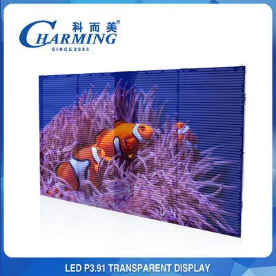 P3.91 LED تصویر دیوار شفاف جلویی ضد گرد و غبار IP65/پشت IP42