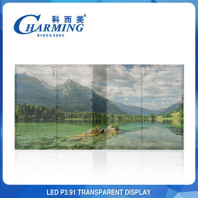 صفحه نمایش LED شفاف P3.91 در فضای باز، دیوار تصویری LED با روشنایی بالا