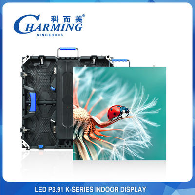 P3.91 صفحه نمایش دیواری ویدئویی LED داخلی تحویل سریع رادیانی تنظیم پذیر