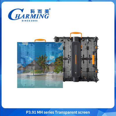 رنگ کامل 3D P3.91MH سری شفاف صفحه نمایش فوق نازک ضد آب دیوار LED صفحه نمایش