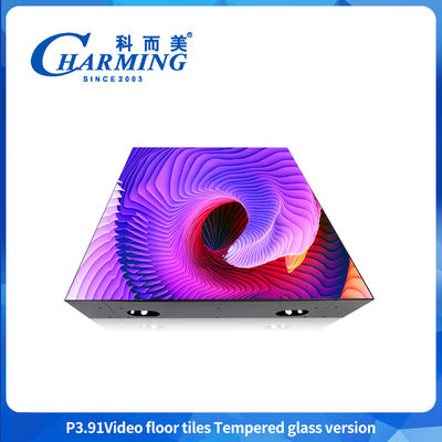 شیشه قوی GOB نوع P3.91 طراحی ضد آب LED کاشی کف ویدئو LED روشنایی بالا کاشی کف ویدئو LED