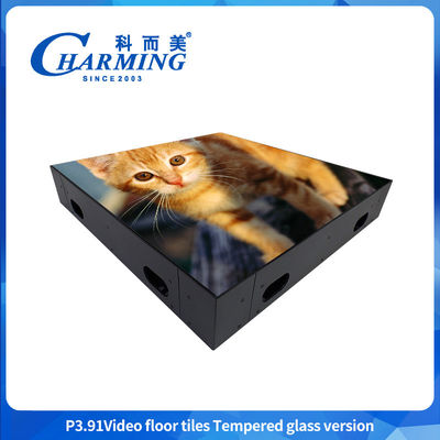 ضد آب GOB LED P3.91 رزولوشن بالا Pantalla شیشه قوی صفحه نمایش LED زمین رقص