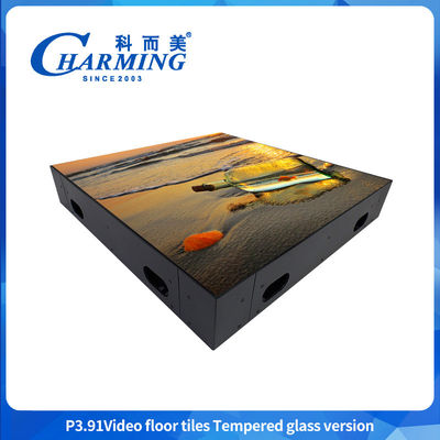 P3.91 LED Video Floor Interactive Video Floor دارای عملکرد بالا و حامل بار ضد لغزش صفحه نمایش ویدئویی LED