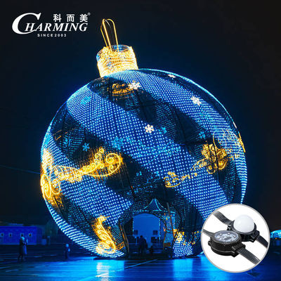 چراغ پیکسلی با روشنایی بالا CM-40C φ40x15.2mm RGB IP66 پوسته PC ایده آل برای بیلبورد و نورپردازی پل