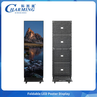 رنگ کامل داخلی Pantalla LED Digital Signage P1.86 P2 P2.22 P2.5 طبقه ایستاده نمایش پوستر Led Foldable